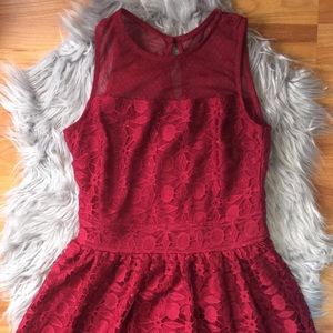 charlotte russe red lace dress